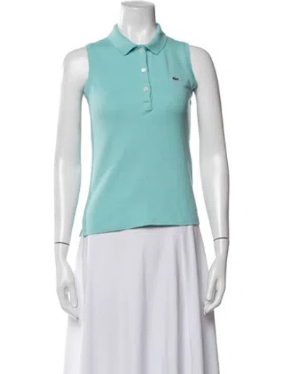 Pre-owned Lacoste Sleeveless Polo In Blue