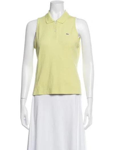 Pre-owned Lacoste Sleeveless Polo In Green
