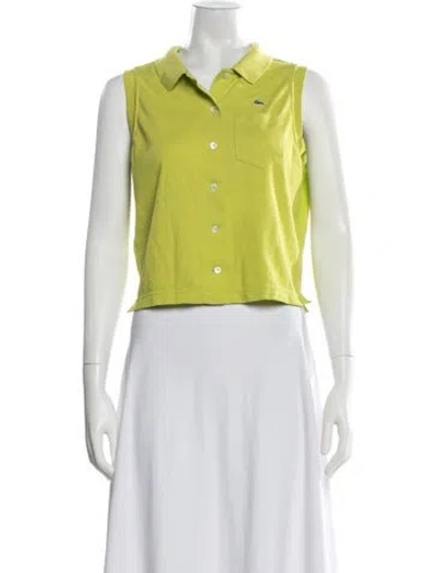 Pre-owned Lacoste Sleeveless Polo In Green