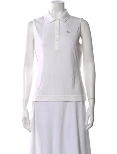 Pre-owned Lacoste Sleeveless Polo In Neutral