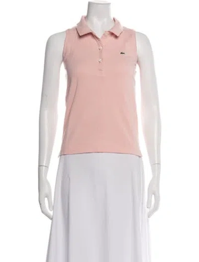 Pre-owned Lacoste Sleeveless Polo In Pink