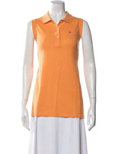 Pre-owned Lacoste Sleeveless Polo W/ Tags In Orange