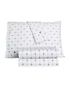 Lacoste Slice 200-thread Count Cotton 4-pc. Sheet Set, Queen In White