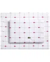 Lacoste Slice Sheet Set In Rose
