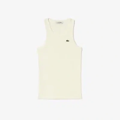 Lacoste Slim Fit Fit Strawberry T -shirt In Ecological Cotton In Yellow