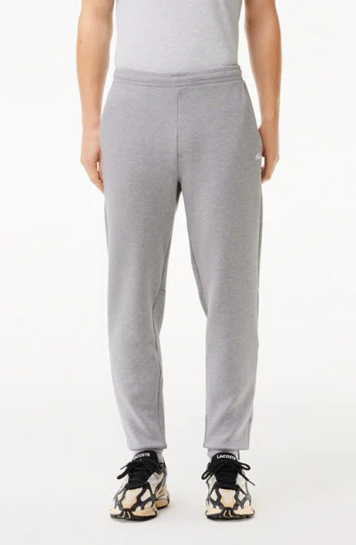 Lacoste Men's Solid Active Double Face Slim Fit Joggers In Cca Argent Chine