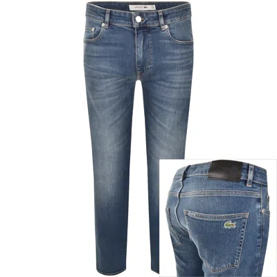 Lacoste Slim Fit Mid Wash Jeans Blue
