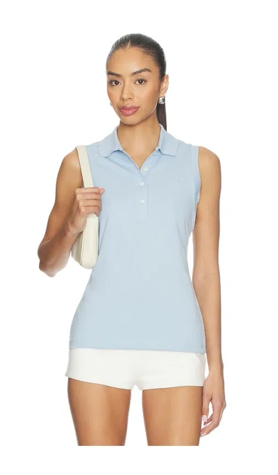 Lacoste Slim Fit Mini Pique Top In Blue