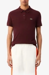 Lacoste Slim Fit Core Polo In Bordeaux