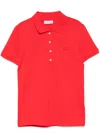 Lacoste Logo-patch Polo Top In Red