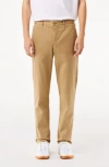 Lacoste Slim Fit Stretch Cotton Chinos In Cb8 Lion