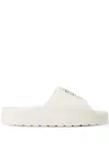 Lacoste Slogan-print Pool Slides In 白色