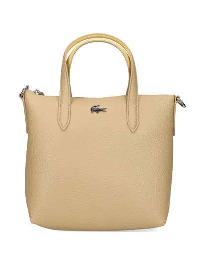 Lacoste Small Anna Tote Bag In Neutral