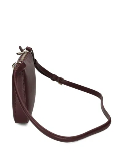 Lacoste Small Champs-élysées Logo-print Leather Cross-body Bag In Purple