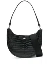 Lacoste Small Chantaco Half Moon Bag In Black