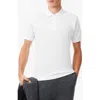 Lacoste Small Croc Polo In White