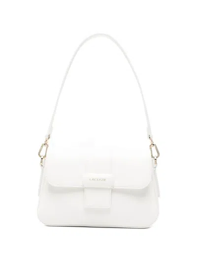 Lacoste Small Flap Shoulder Bag In White