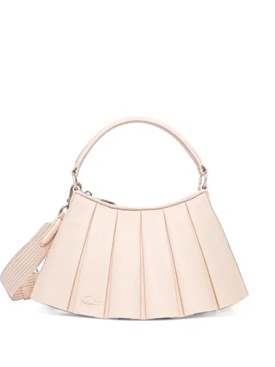 Lacoste Small Lenglen Leather Bag In Pink