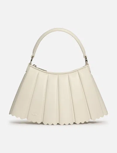 Lacoste Small Lenglen Leather Purse In White/白色/화이트/ホワイト