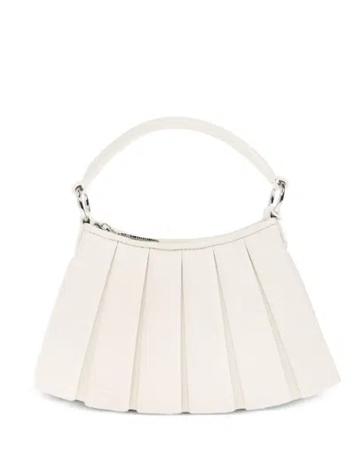 Lacoste Small Lenglen Pleated Tote Bag In Neutral