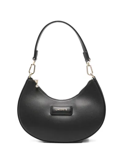 Lacoste Small Moon Zip-up Shoulder Bag In Blue