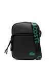 Lacoste Small Slimline Messenger Bag In Black