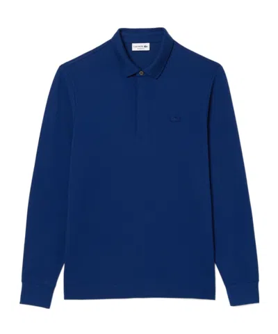Lacoste Smart Paris Cotton Polo Shirt In Blue