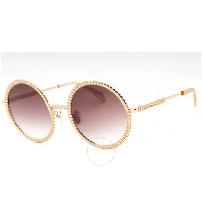 Lacoste Smoke Gradient Round Ladies Sunglasses L252s Ricky Regal 710 58 In Gold