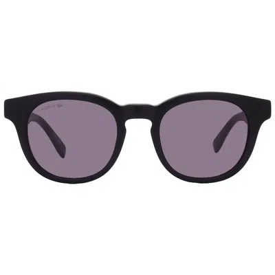Lacoste Smoke Oval Unisex Sunglasses L6006s 001 49 In Black