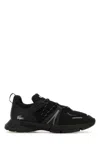 Lacoste Mesh Upper Sneakers With Pull Tab And Rubber Sole In Black