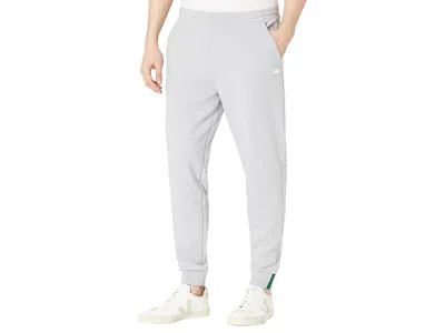 Lacoste Solid Active Double Face Slim Joggers In Gray
