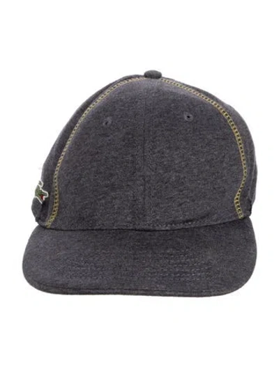 Pre-owned Lacoste Solid Baseball Hat In Gray