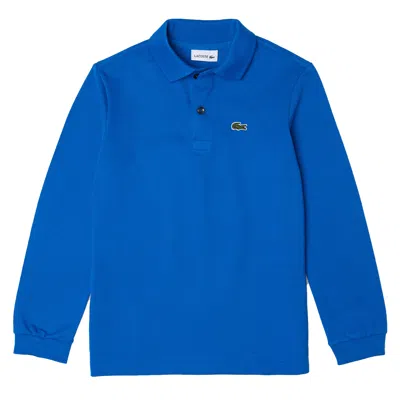 Lacoste Solid Color Polo In Blu