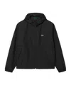Lacoste Solid Color Windbreaker In Black