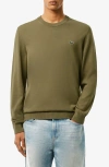 Lacoste Mens Organic Cotton Crew Neck Sweater In Green
