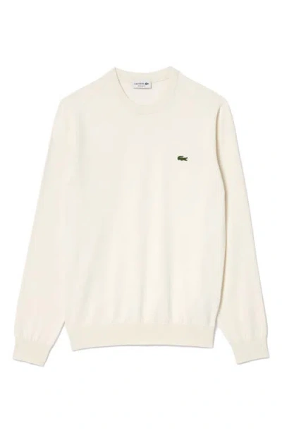LACOSTE LACOSTE SOLID COTTON JERSEY CREWNECK SWEATER