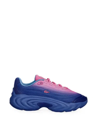 Lacoste Spinor Gradient-effect Logo-patch Sneakers In Blue