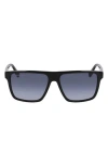 Lacoste Sport 57mm Rectangular Sunglasses In Black