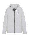 Lacoste Sport Breathable Track Jacket In Light Grey