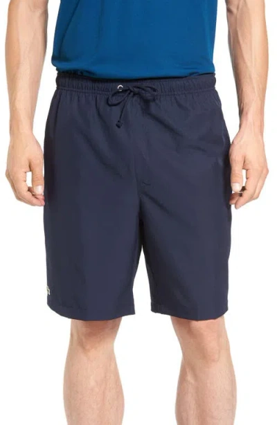 Lacoste 'sport Diamante' Drawstring Athletic Shorts In Blue