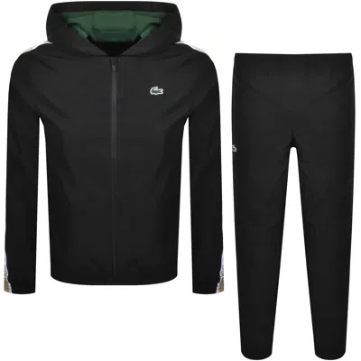 Lacoste Sport Hooded Tennis Tracksuit Black