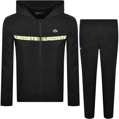 Lacoste Sport Hooded Tracksuit Black