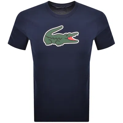 Lacoste Sport Logo T Shirt Navy In Blue