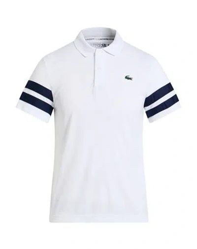 Lacoste Sport Man Polo Shirt White Size 2 Polyester