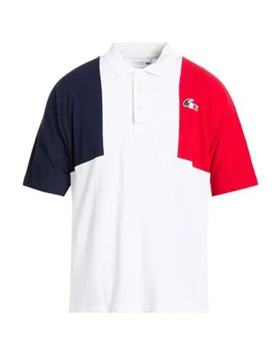 Lacoste Sport Man Polo Shirt White Size 7 Cotton