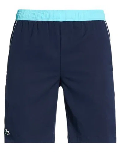 Lacoste Sport Man Shorts & Bermuda Shorts Navy Size 8 Polyester In Blue