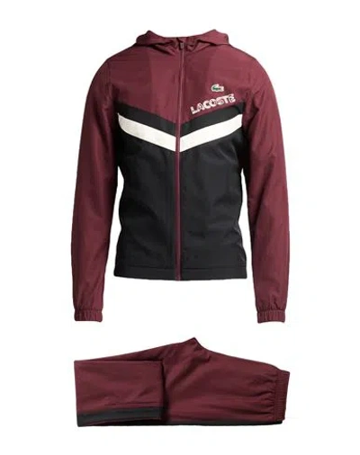 Lacoste Sport Man Tracksuit Burgundy Size 6 Polyester