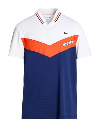 Lacoste Sport Man T-shirt White Size 4 Recycled Polyester, Elastane In Multi