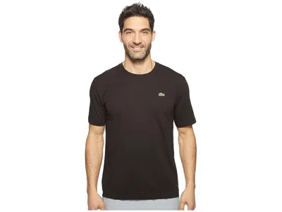Lacoste Sport Short Sleeve Technical Jersey T-shirts Shirt In Black