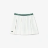 Lacoste Women's Lined Piqué Tennis Skirt - 32 In White